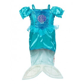 Marina mermaid dress, aqua/lilac, 3-4 jr.