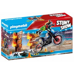 Playmobil - Stuntshow 70553 Motor met vuurmuur