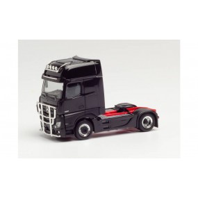 Herpa, Truck Mercedes Benz Actros G. + bullbar en lampenbeugel, zwart, 1:87