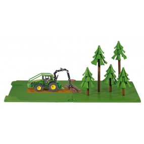 Siku 5605 - World Bosbouwset met John Deere tractor 1:50