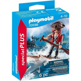 Playmobil SpecialPlus 70598 Piraat met vlot en hamerhaai