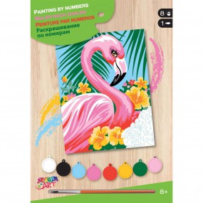 Schilderen op nummer - Flamingo