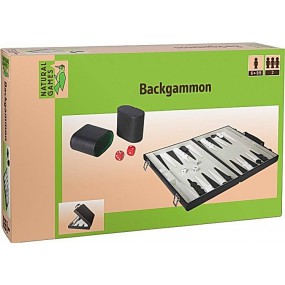 Backgammon koffer zwart vinyl 47x37cm