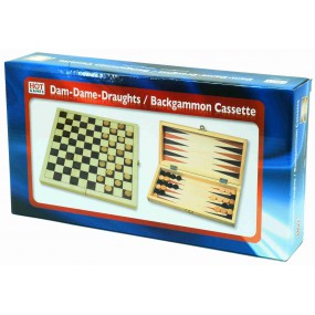 Dam/Backgammon klapcassette 29cm.