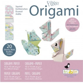 Fridolin Funny Origami - Eekhoorn 15*15cm