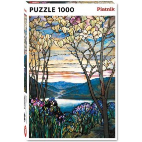 Magnolias and Irises - Tiffany ,Piatnik 1000stukjes