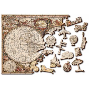 Wooden puzzel Antigue world 600
