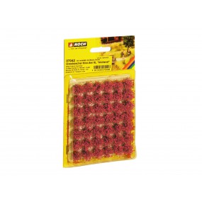 07042, Plukjes Gras Mini Set XL “bloeiend” rood 42 st 9 mm, Noch