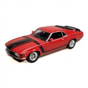 1970 Ford Mustang Boss 302 Rood 1:24, Welly