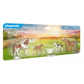 Playmobil - 2 IJslandse pony's met veulens 71000