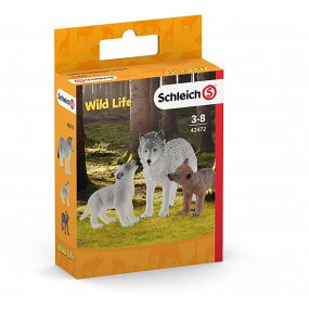 Schleich - Wild Life: Wolvin met wolvenwelpen