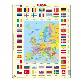 Puzzel Maxi Europa met Vlaggen, 70st.